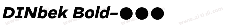 DINbek Bold字体转换 DINbek Bold字体转换